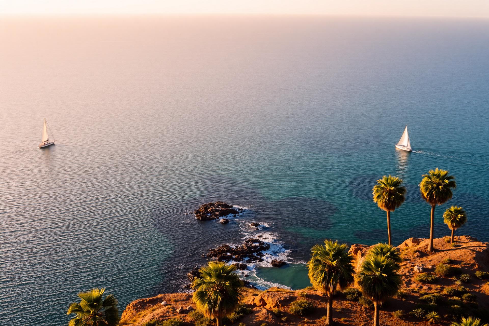 San Diego coastline at golden hour